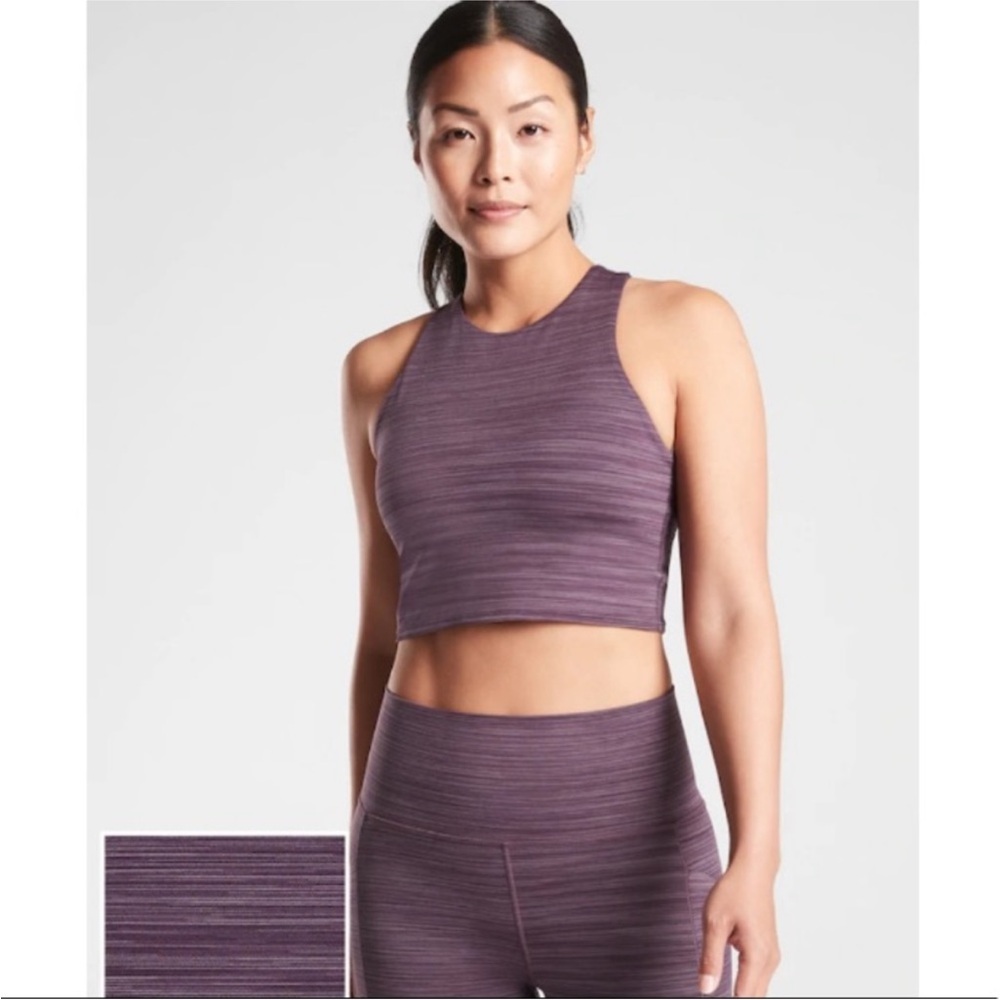 Athleta Purple Fitted Crop Tank Top